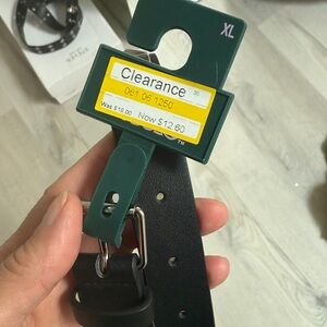 XL Black Belt with Silver Buckle